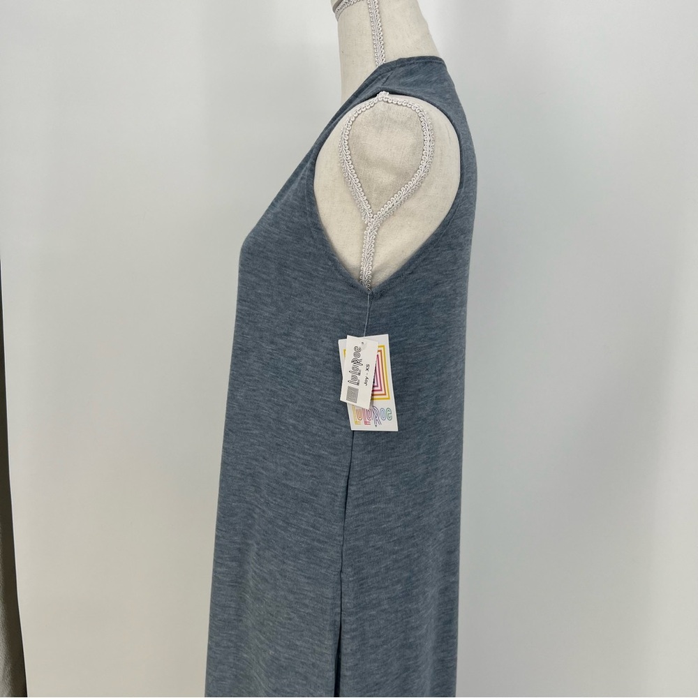 Lularoe Vest Womens XS Blue White Joy Duster Sweater Sleeveless Cardigan Ladies - Picture 6 of 10